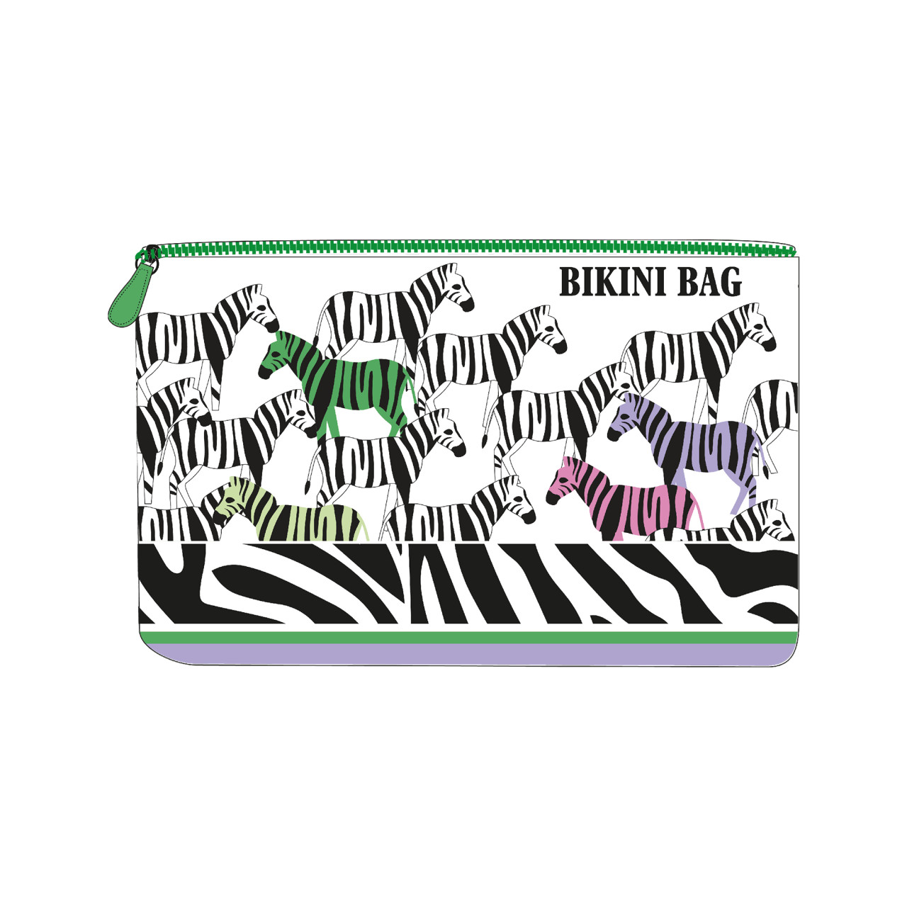 Nitzsche Accessoires Bikinibag mit buntem Zebra-Muster