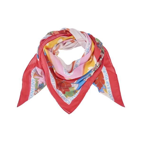 Schal für Damen gewebt mit stylischem Schriftzug