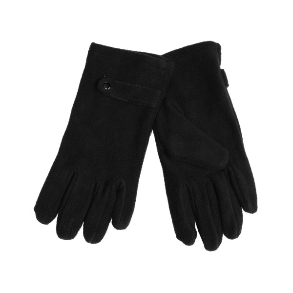 Fleece Handschuhe für Damen mit Knopfverzierung