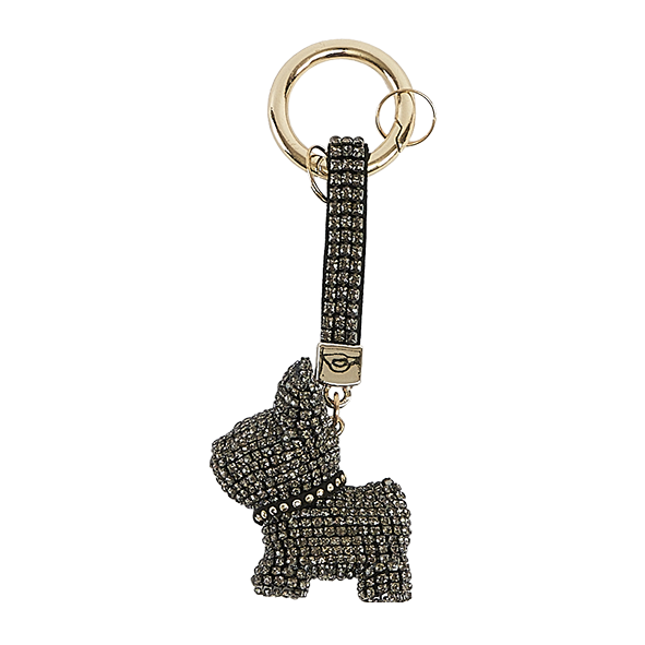 Hochwertiger Schlüsselanhänger mit glitzernem Hund